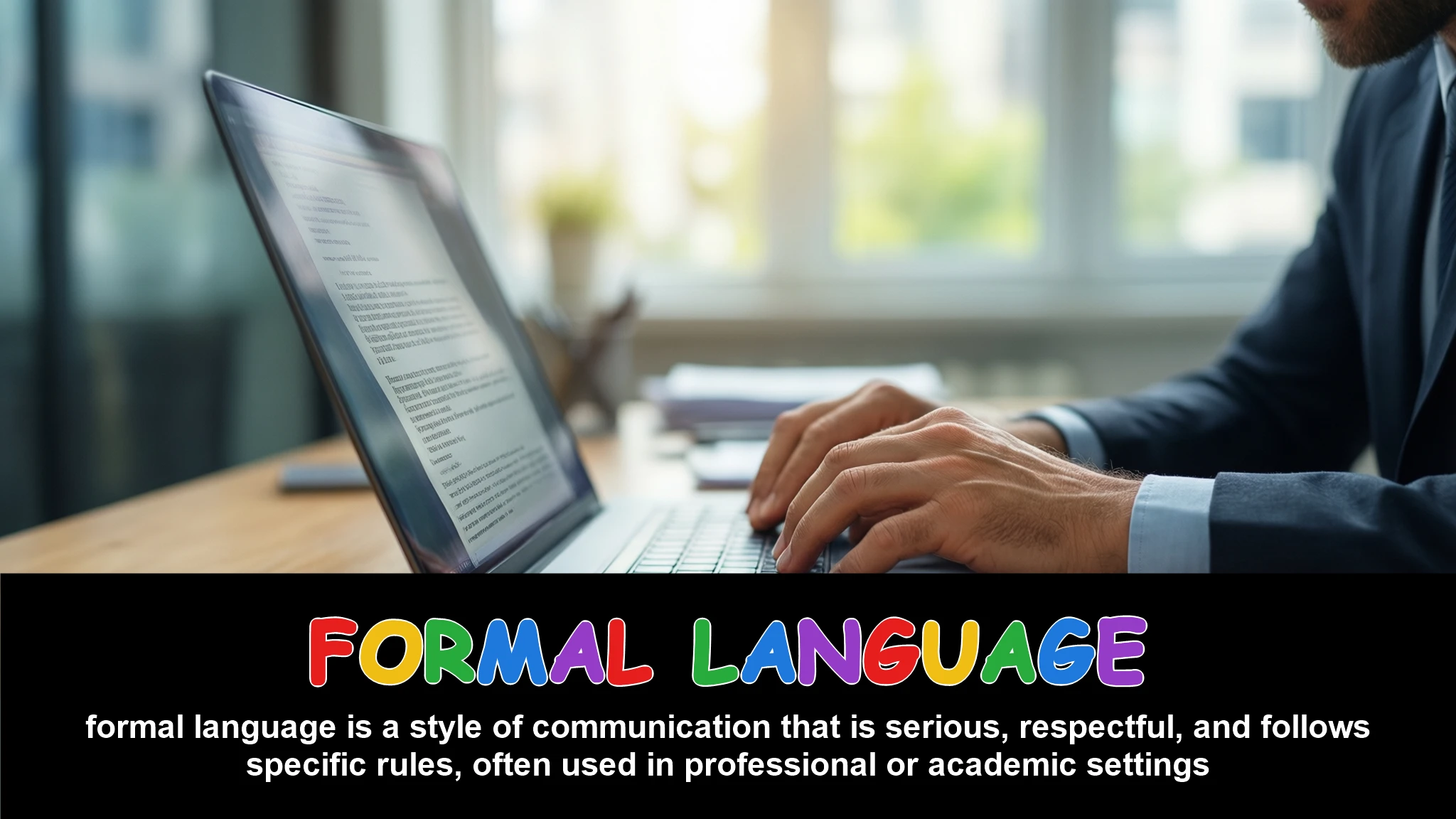 English Illustration for formal language